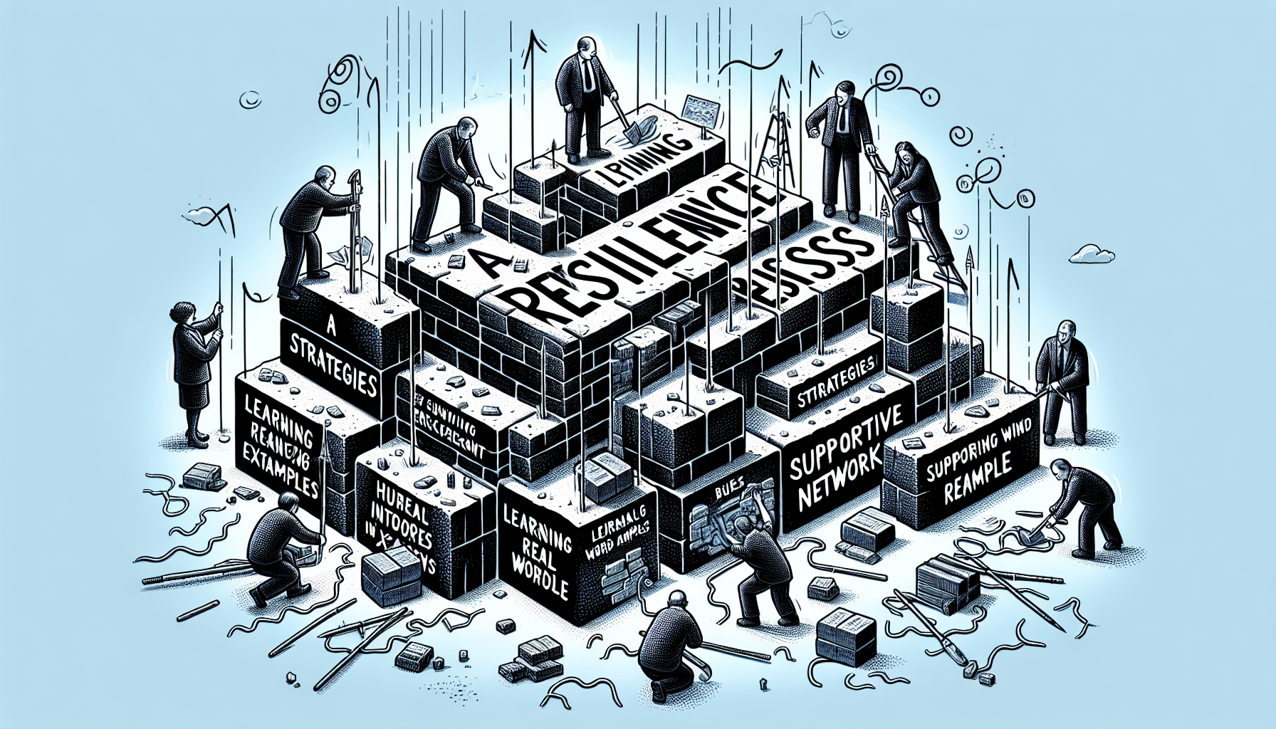 Illustration of building resilience in business