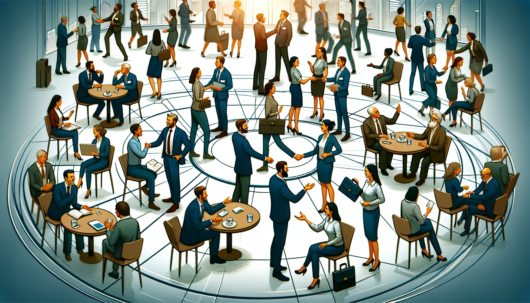 Illustration of networking and relationship building