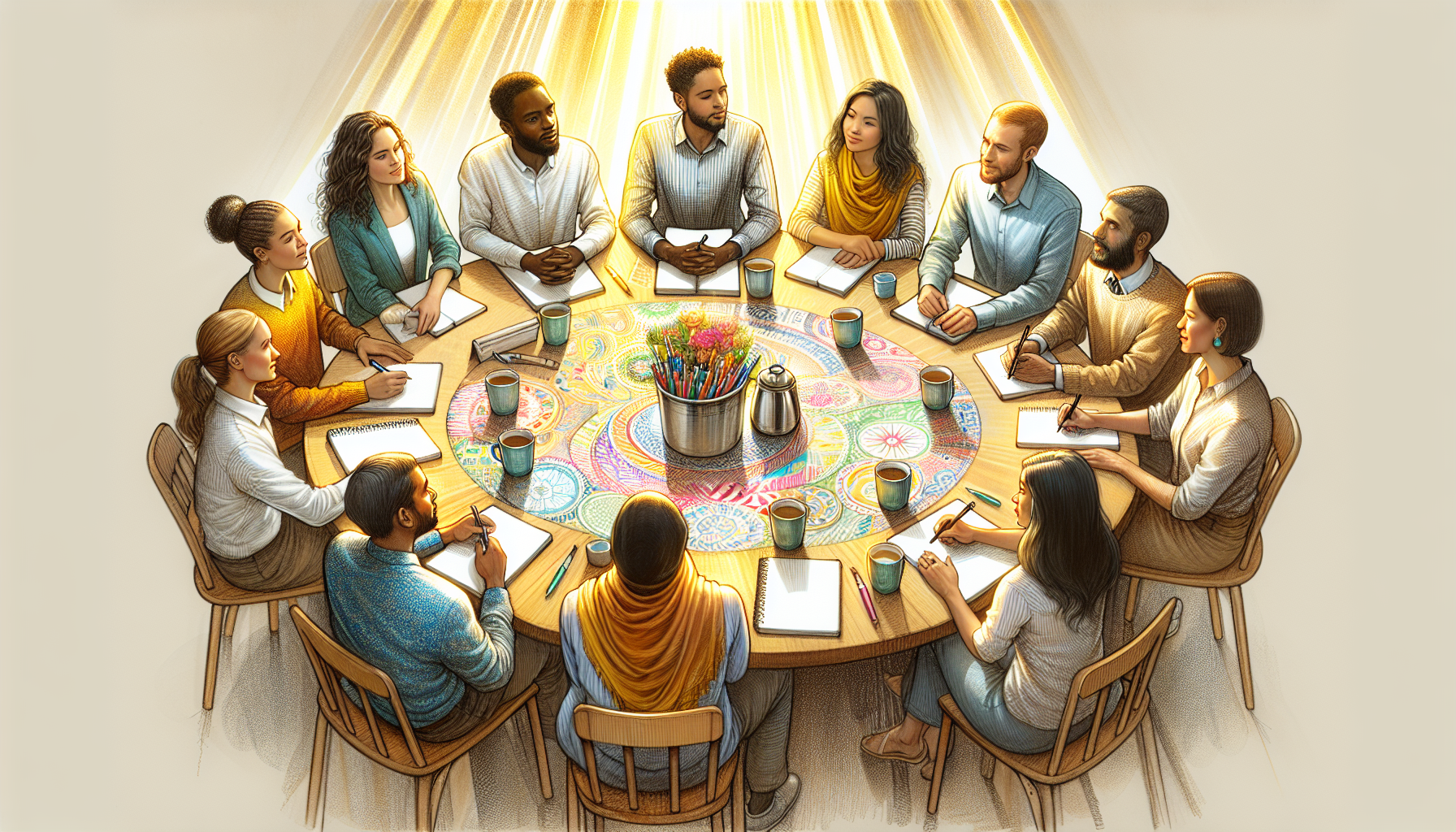 An illustration of setting the stage for a productive conversation, highlighting effective communication skills.