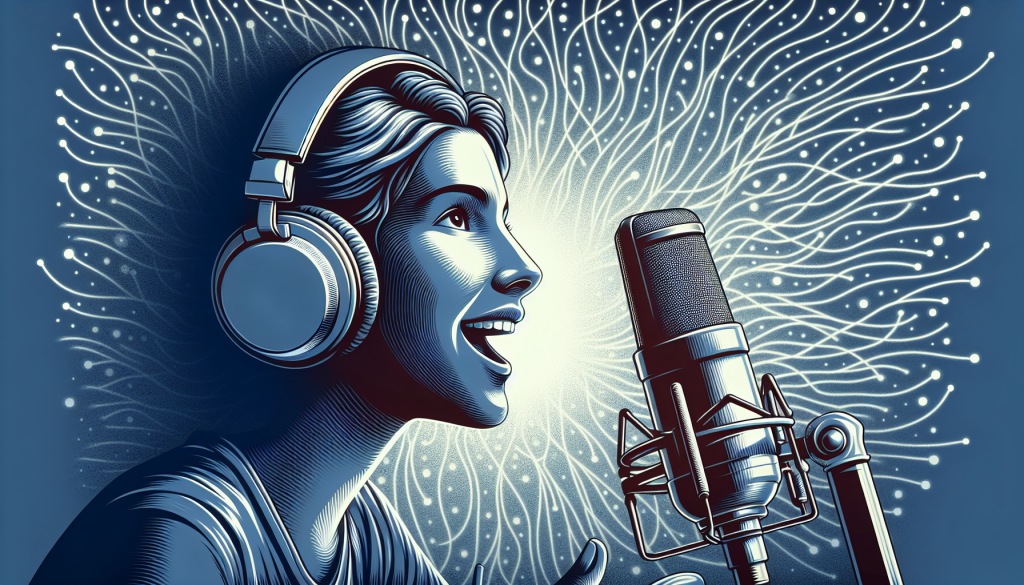 Podcast microphone and headphones
